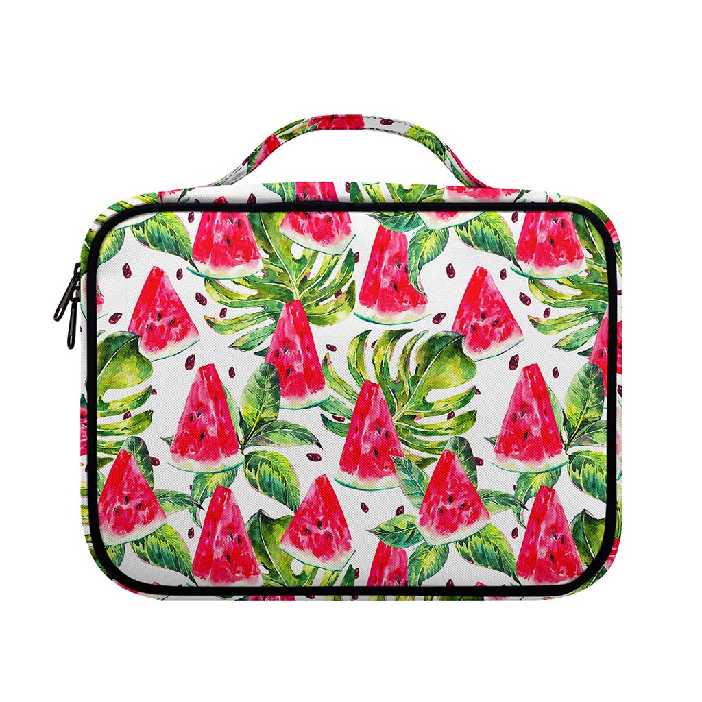 White Tropical Watermelon Pattern Print Briefcase Bible Bag