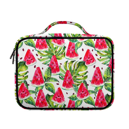 White Tropical Watermelon Pattern Print Briefcase Bible Bag