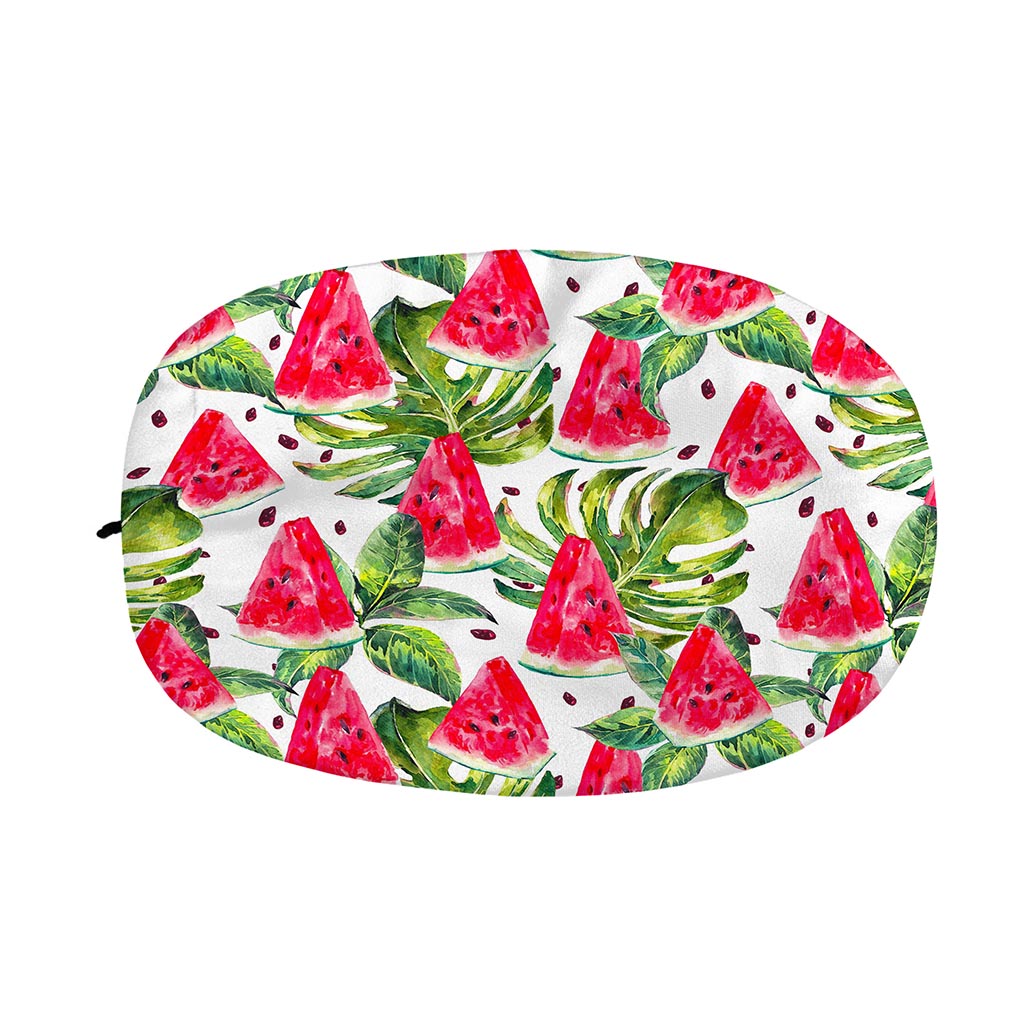 White Tropical Watermelon Pattern Print Car Side Mirror Covers