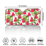 White Tropical Watermelon Pattern Print Car Windshield Sun Shade