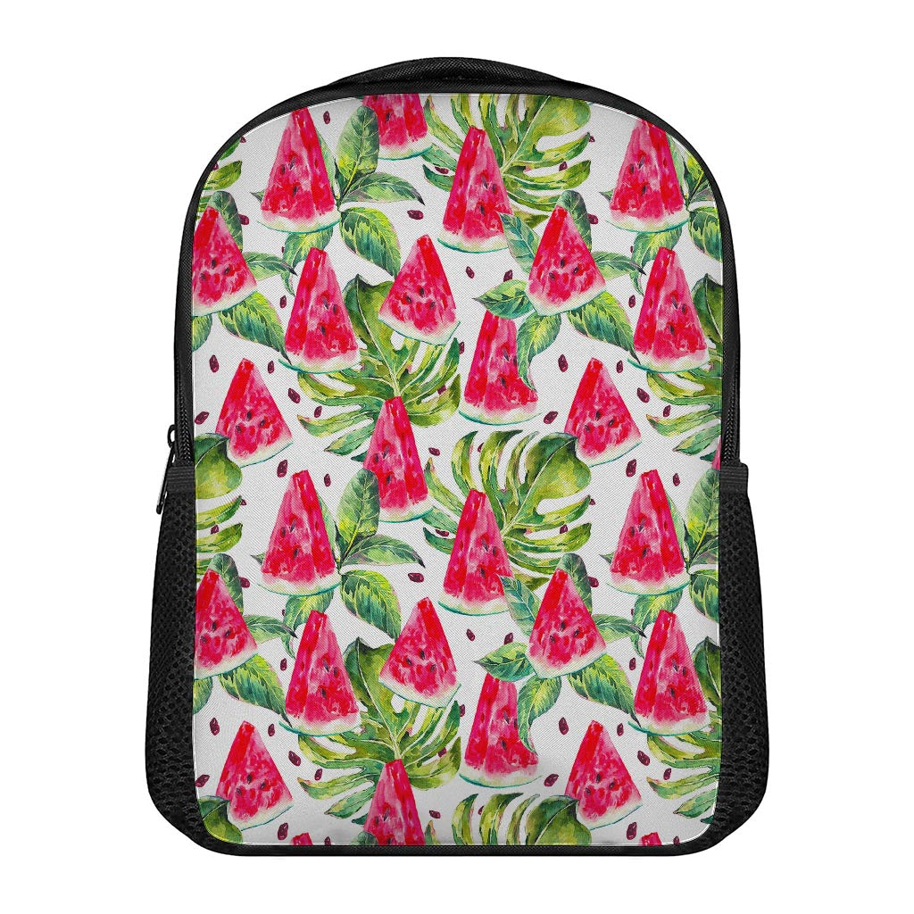 White Tropical Watermelon Pattern Print Casual Backpack