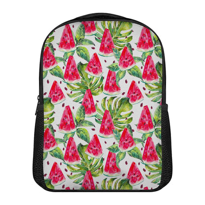 White Tropical Watermelon Pattern Print Casual Backpack