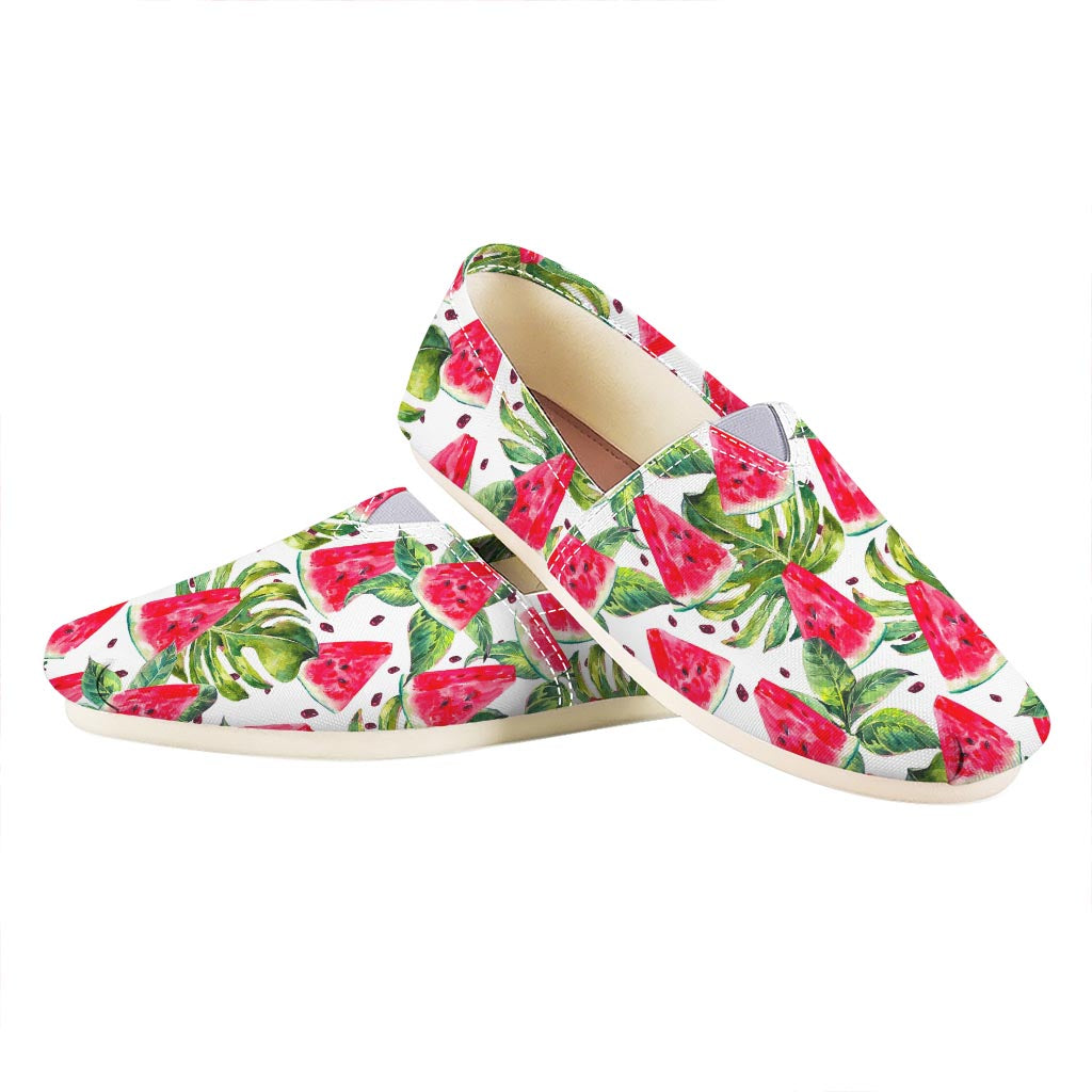 White Tropical Watermelon Pattern Print Casual Shoes