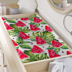 White Tropical Watermelon Pattern Print Changing Pad Cover