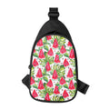 White Tropical Watermelon Pattern Print Sling Bag