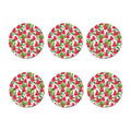 White Tropical Watermelon Pattern Print Coaster Set