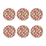 White Tropical Watermelon Pattern Print Coaster Set
