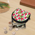 White Tropical Watermelon Pattern Print Coin Purse