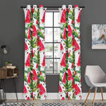 White Tropical Watermelon Pattern Print Curtain