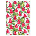 White Tropical Watermelon Pattern Print Curtain