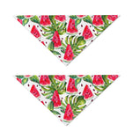 White Tropical Watermelon Pattern Print Dog Bandana