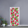 White Tropical Watermelon Pattern Print Door Sticker