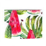 White Tropical Watermelon Pattern Print Drum Lamp Shade