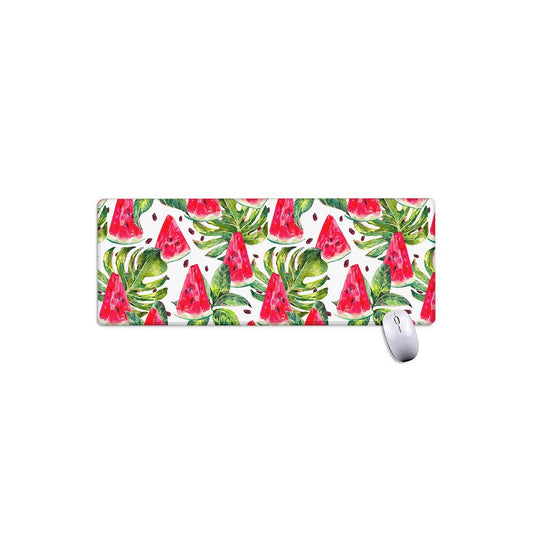 White Tropical Watermelon Pattern Print Extended Mouse Pad