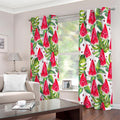 White Tropical Watermelon Pattern Print Extra Wide Grommet Curtains