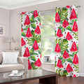 White Tropical Watermelon Pattern Print Grommet Curtains