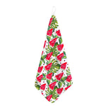 White Tropical Watermelon Pattern Print Hand Towel