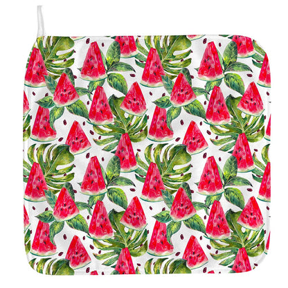 White Tropical Watermelon Pattern Print Hand Towel