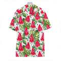 White Tropical Watermelon Pattern Print Hawaiian Shirt