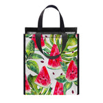 White Tropical Watermelon Pattern Print Insulated Lunch Tote