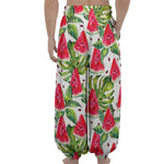White Tropical Watermelon Pattern Print Lantern Pants