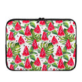 White Tropical Watermelon Pattern Print Laptop Sleeve