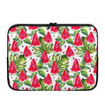 White Tropical Watermelon Pattern Print Laptop Sleeve