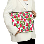 White Tropical Watermelon Pattern Print Laptop Sleeve