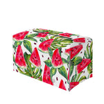 White Tropical Watermelon Pattern Print Leather Tissue Box Cover