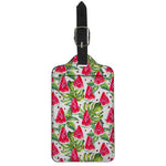 White Tropical Watermelon Pattern Print Luggage Tag