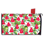 White Tropical Watermelon Pattern Print Mailbox Cover