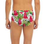 White Tropical Watermelon Pattern Print Men's Briefs