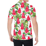White Tropical Watermelon Pattern Print Men's Shirt