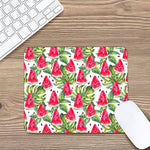 White Tropical Watermelon Pattern Print Mouse Pad