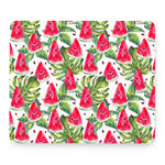 White Tropical Watermelon Pattern Print Mouse Pad