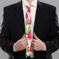 White Tropical Watermelon Pattern Print Necktie