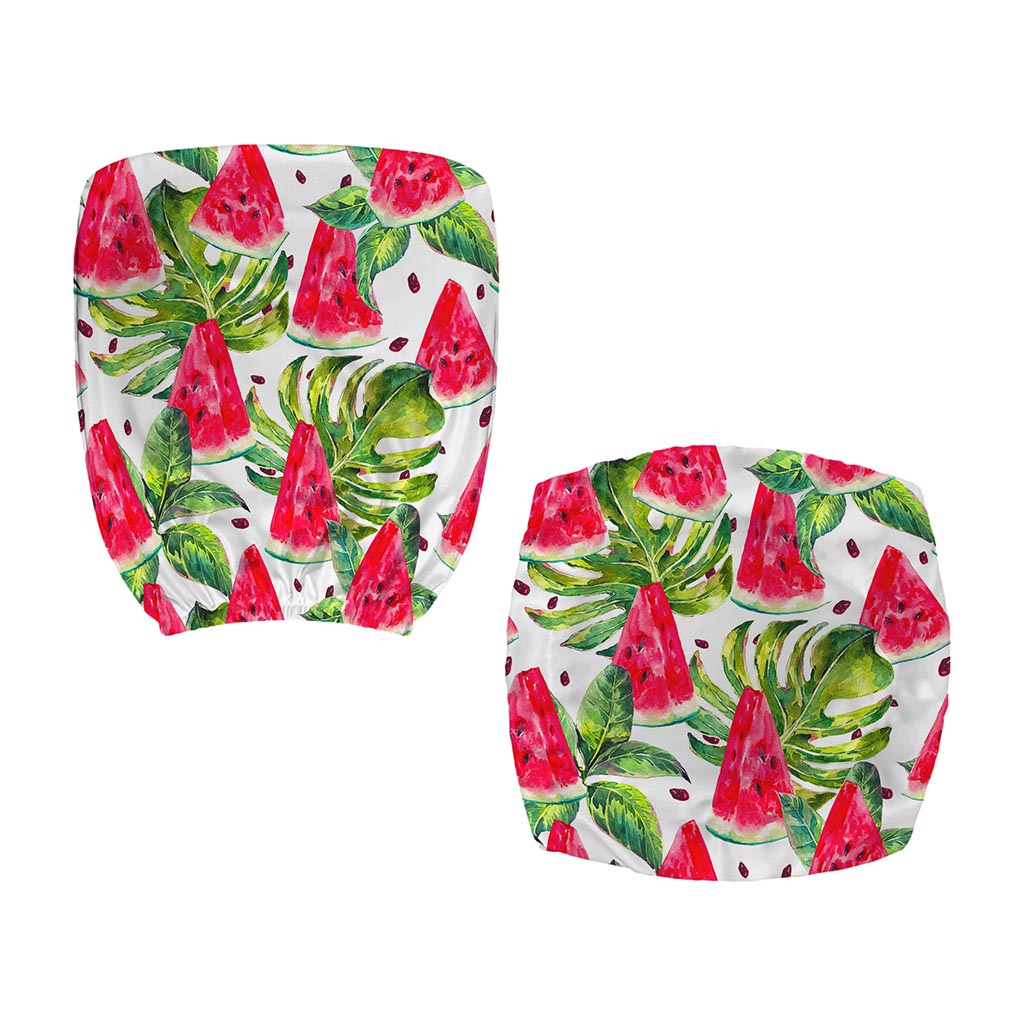 White Tropical Watermelon Pattern Print Office Chair Cover