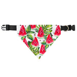 White Tropical Watermelon Pattern Print Over The Collar Dog Bandana