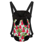 White Tropical Watermelon Pattern Print Pet Carrier Backpack
