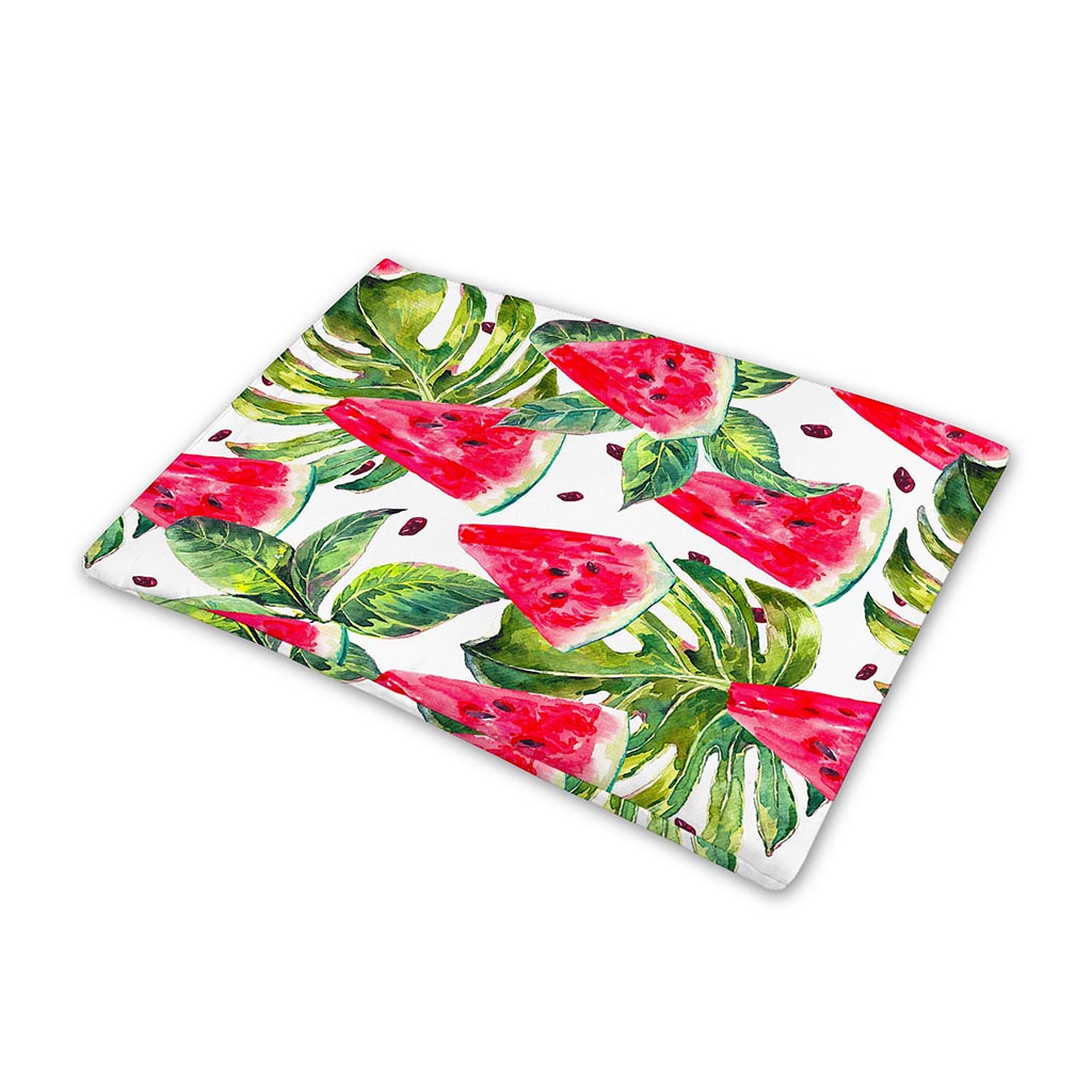 White Tropical Watermelon Pattern Print Pet Cooling Mat Cover