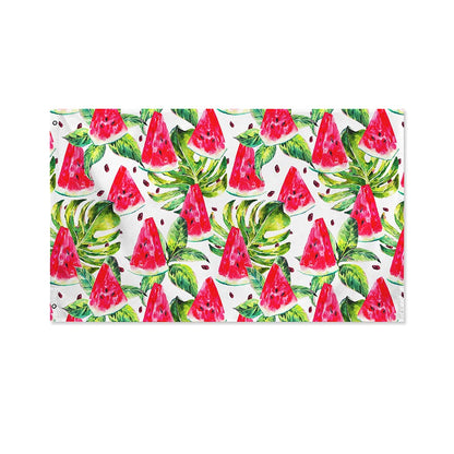 White Tropical Watermelon Pattern Print Polyester Flag