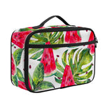 White Tropical Watermelon Pattern Print Portable Lunch Bag