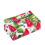 White Tropical Watermelon Pattern Print Rectangle Tissue Box Cover