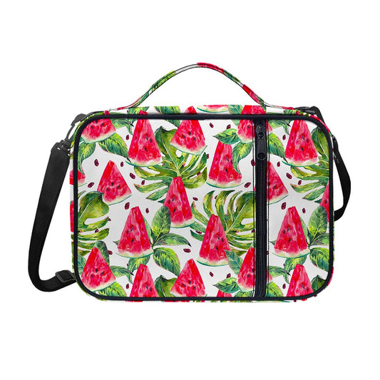 White Tropical Watermelon Pattern Print Shoulder Strap Bible Bag