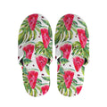 White Tropical Watermelon Pattern Print Slippers