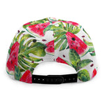 White Tropical Watermelon Pattern Print Snapback Cap