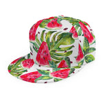 White Tropical Watermelon Pattern Print Snapback Cap
