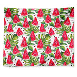 White Tropical Watermelon Pattern Print Tapestry