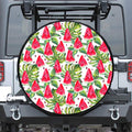 White Tropical Watermelon Pattern Print Tire Cover