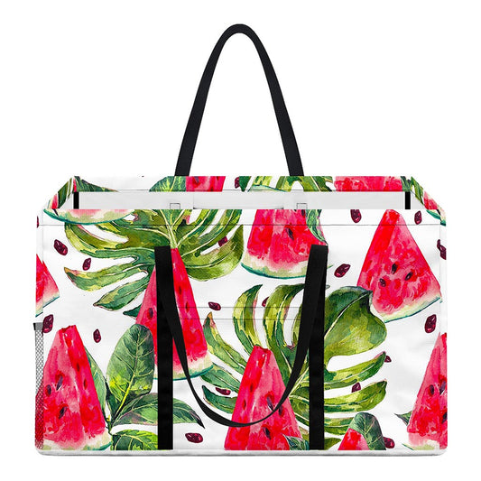 White Tropical Watermelon Pattern Print Utility Tote Bag